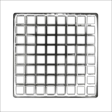 Infinity Drain 5"x5" Squares Pattern Decorative Plate for Q 5, QD 5, QDB 5 in PS QS_5_PS
